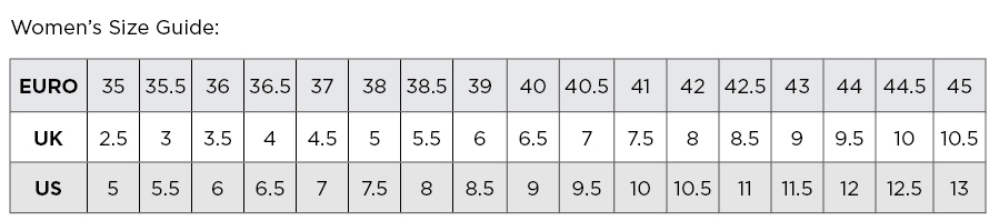 Shoe Size Chart Nz To Us