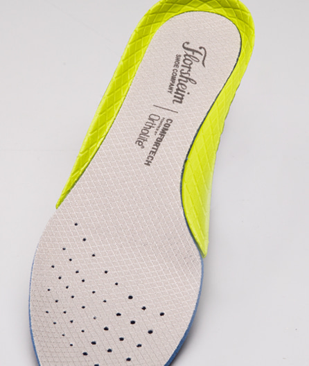 Fully cushioned footbed with OrthoLite high rebound foam adds energy to your step.