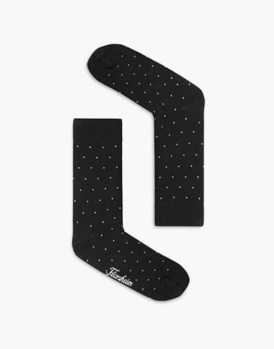 Stars Mercerised Cotton Sock in BLACK for NZ $18.00 dollars.