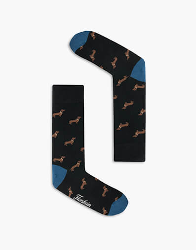 Dachs Cotton Jacquard Sock  in BLACK for NZ $16.00 dollars.