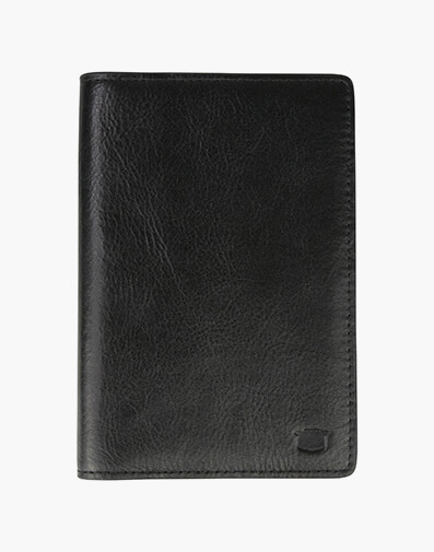 Newark Leather Travel Wallet BLACK