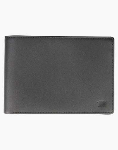 Midway Leather Passport Wallet BLACK/GREY