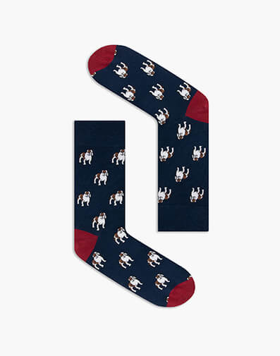 Bulldogs Bamboo Jacquard Sock NAVY