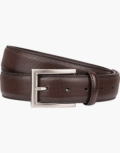 Sinclair Belt Perf Leather Belt in BROWN for NZ $69.00 dollars.