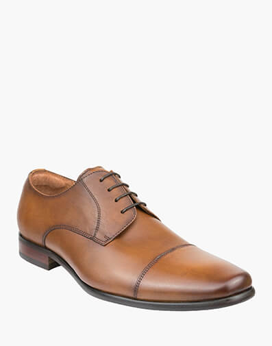 Cross Cap Toe Derby TAN
