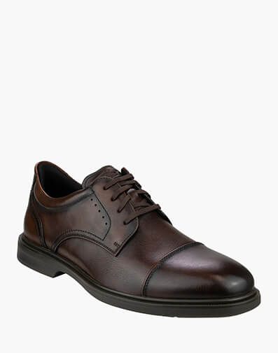 Highrise Cap Hands Free Cap Toe Derby in BROWN for NZ $259.00 dollars.