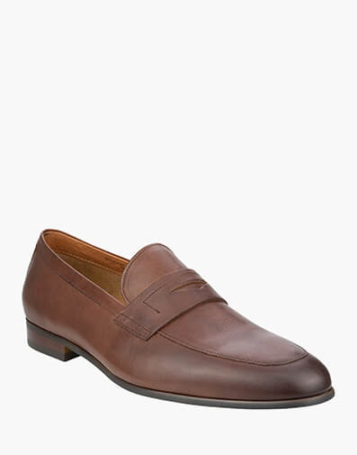 Seville Moc Toe Penny Slip On in COGNAC for NZ $259.00 dollars.