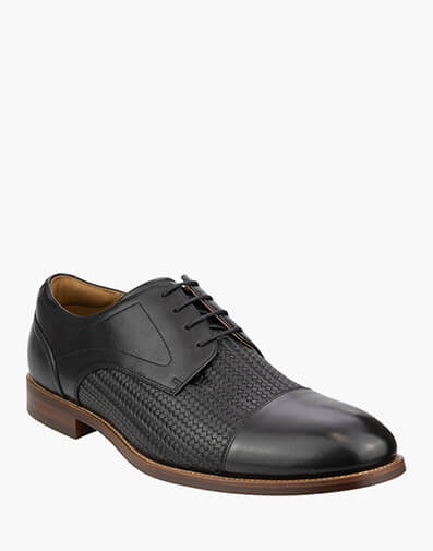 Rucci Cap Weave Weave Cap Toe Derby in BLACK for NZ $229.00 dollars.