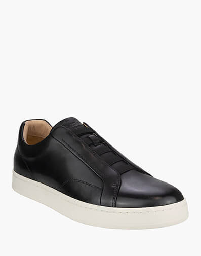 Monopoli Slip On  Elastic Lace To Toe Sneaker in BLACK for NZ $249.00 dollars.