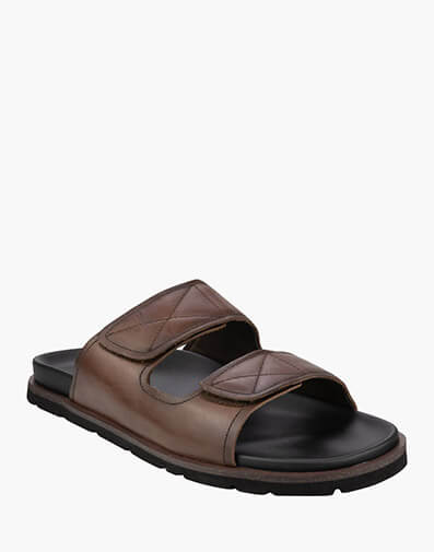 Bayside Sandal Double Strap Slide Sandal  in BROWN for NZ $179.00 dollars.