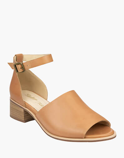 Sophie Open Toe Block Heel Sandal in TAN for NZ $239.00 dollars.