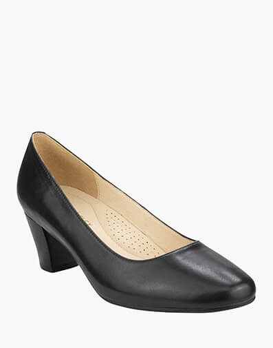 Jessica Flex Almond Toe Block Heel BLACK