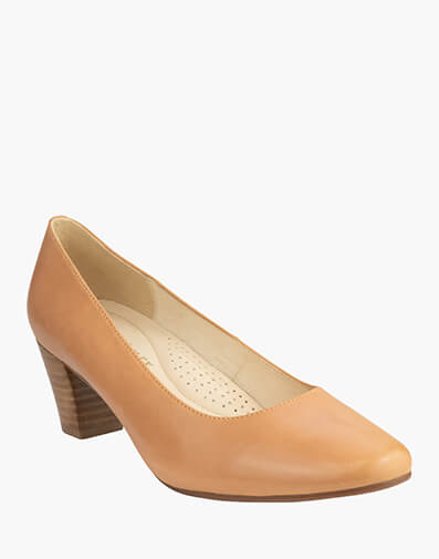 Jessica Flex Almond Toe Block Heel in TAN for NZ $139.90 dollars.