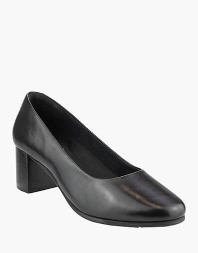 Janine Almond Toe Block Heel in BLACK for NZ $179.00 dollars.