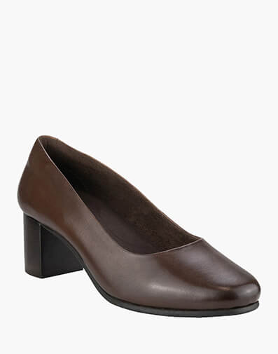 Janine Almond Toe Block Heel in CHOCOLATE for NZ $179.00 dollars.