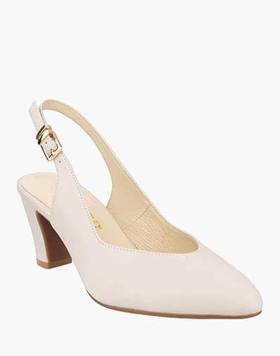Alanis Point Toe Block Heel in BONE for NZ $239.00 dollars.