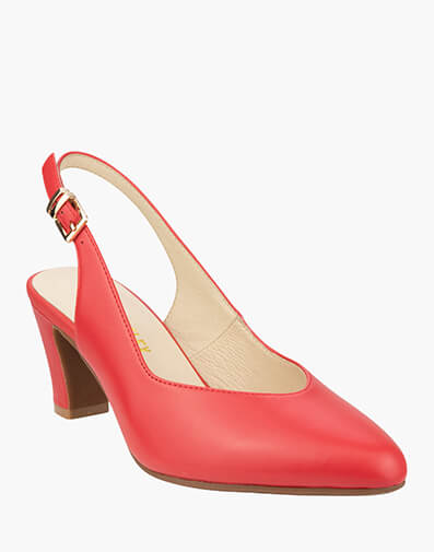 Alanis Point Toe Block Heel in RED for NZ $239.00 dollars.