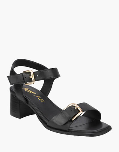 Tristin Open Toe Block Heel Sandal in BLACK for NZ $249.00 dollars.