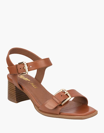 Tristin Open Toe Block Heel Sandal in CEDAR for NZ $249.00 dollars.