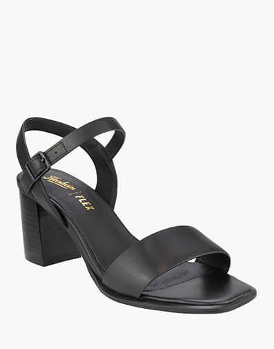 Tara Open Toe Block Heel BLACK