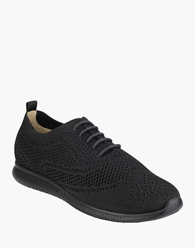Nina Wingtip Sneaker in Nero.