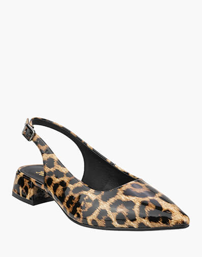Addison Point Toe Slingback Block Heel in LEOPARD for NZ $239.00 dollars.